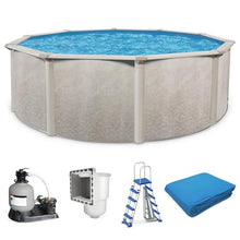 Aquarian 24'x52 Above Ground Round Pool Kit w/Pump & Accessories, Phoenix