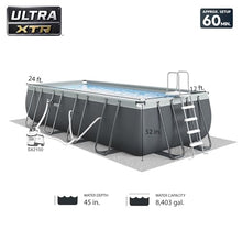 Intex Rectangular Ultra XTR Frame Swimming Pool Set Gray
