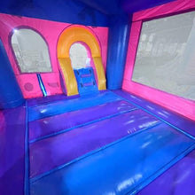 Pogo Bounce House Deluxe Pink Castle Combo Inflatable Bouncer with Water Slide 12x12x18 ft