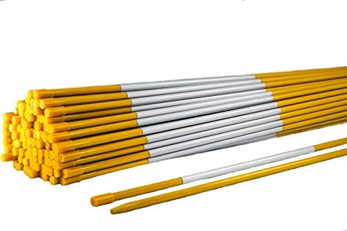 DISCOUNT SNOWSTAKES .COM 5ft Yellow Pro Snow Stakes with Hi-Viz Reflective Tape