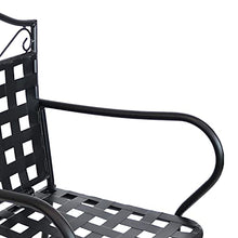 Sunnydaze 3-Piece Outdoor Wrought Iron Bar Chair and Table Set - Black