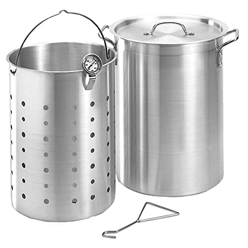 Fire Magic 26 Quart Aluminum Turkey Fryer Pot With Basket And Thermometer - 3570