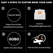 Hiedmeil Custom GOBO Projector Logo Projection Lamp 15W Rotating Signs Commercial Store Ground Spotlight with Text Pattern Brand Logo (Outdoor) (Indoor)