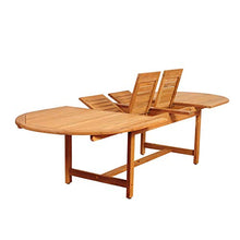 International Home Miami Amazonia Teak 11 Piece Extendable Patio Dining Set Black
