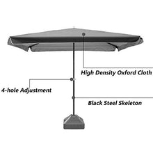EUQKKWLOY Blue Rectangular Patio Umbrella - Durable Outdoor Market Table Umbrella for Garden Yard Beach Camping Poolside & Commercial Events - Stylish Sunshade Solution
