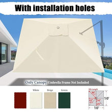 KGPGNYMYHA Square Umbrella Canopy 8' Cantilever Patio Umbrella Top Cover Replacement Offset Umbrella Cloth For Market Umbrella(Green,4x3m (13x9.8ft))