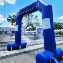 Mistcooling Inflatable Misting Arc Portable Mister with Pump and Blower Blue