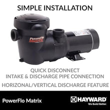 Hayward W3SP15932S PowerFlo Matrix Dual-Speed Above-Ground Pool Pump, 1.5 HP