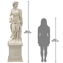 Design Toscano Summer Woman of the Four Seasons Garden Statue with Plinth 87 inch Ancient Ivory