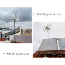 HENGJINGTR 12v,9000W-10000W Portable Vertical Wind Power Turbine Generator Kit 12V-220V Home Maglev Wind Turbine Generator Wind Energy(Low Noise with Controller)