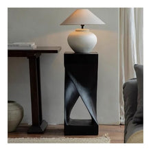 LUYOUBOZHU Vase Stand Creative Modern Art Style Whole Wood Planter Side Table Black Stakes Bonsai Rack(Small)