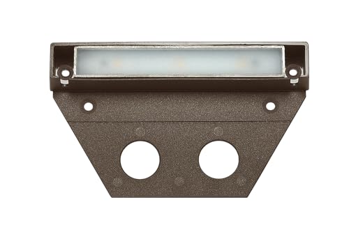 Hinkley Landscape Lighting Nuvi 15446BZ-10 Medium Hardscape Lights (Set of 10), Vinyl Alloy, Low-Profile Housing, Mounting Bracket, Dimmable, Bronze