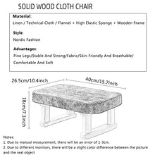 RFSHAOP Ottoman Foot Stool Linen Shoe Change Stool Small Footstool Square Foot Stools Rest Stool Footstools for Living Room Ottomans for The Bedroom Outdoor Ottomans, Matcha B-44.5X33X36CM