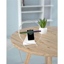 Rechargeable Table Top 3D Hologram LED Fan Small Size with High Capacity Battery