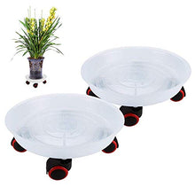 EliteBloom Heavy Duty Plant Caddy with Wheels - Set of 2, 26Cm Flower Pot Stand Trolley for Indoor & Outdoor Gardening, Durable Rolling Planter Base for Easy Mobility,42cm