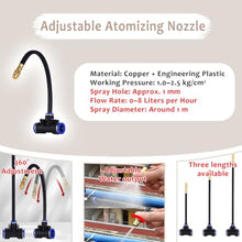 Misting System for Outdoor Plants, Garden Irrigation System Kits with 360°Bendable Nozzles, Versatile Plant Watering Fog Spray Equipment