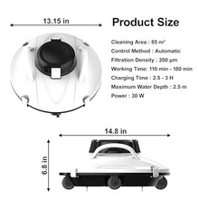 pealiritansemen Cordless Automatic Pool Cleaner, Pool Vacuum Lasts 180 Mins, LED Indicator, Strong Suction, with Dual Motors, Rechargeable Pool Floor Vacuum