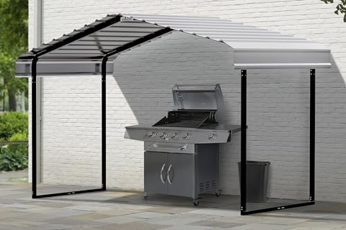 Arrow Shed Galvanized Steel Canopy 12’ x 6’ x 7’ Charcoal
