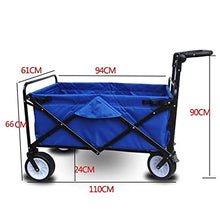OTQEFTN Folding Wagon Folding Wagon Garden Cart Foldable Garden Trolley Beach Wagon Pull Wagon Hand Cart Folding Trolley Outdoor Camping Handling Portable Push-Pull Truck
