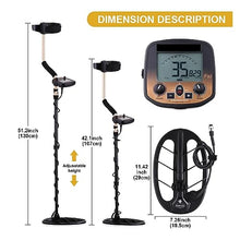 JKSVTF Underground Metal Detector, Metal Detector High Sensitivity Treasure Finder Precise Locator Waterproof Search 11'' Coil and 5'' Coil Gold Metal Detector High Accuracy Lightweight