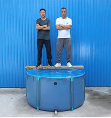 Blue Metal Swimming Pool Large, Mini Frame Pool Diameter 33 29 26 23 19 16 13 11 9 7 5 3 1 Feet, Saltwater Pools Piscina Grande Outdoor Framed Swimming Pool/ Piscinas Para Adultos ( Color : D x H , Si