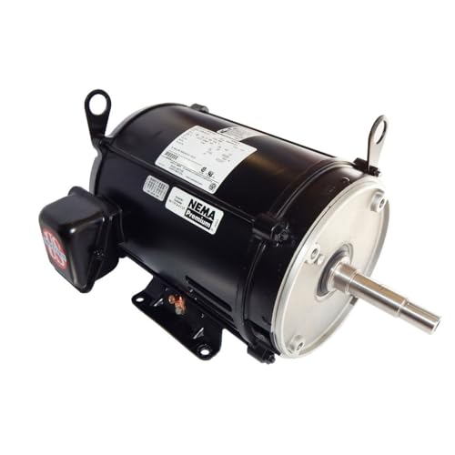 Nidec EEQK500 Motor, US Motor, 5 Horsepower, Three Phase, 208/230/460v