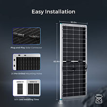 Renogy 220 Watt Bifacial Solar Panel 12 Volt Monocrystalline High Efficiency Solar Module for RV Off Grid Solar Power System