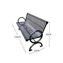 GFAZXDS Outdoor Bench Outdoor Iron Tables and Chairs Benches Garden Plaza Backrest Seating Park Garden Bench