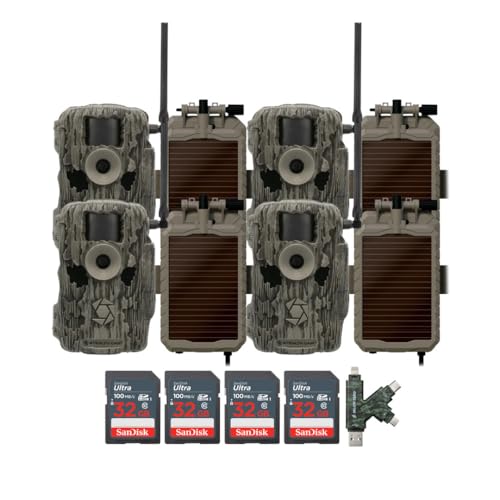 Stealth Cam 36MP Fusion Max Cellular Trail Camera Bundle with Solar Panel, Card Reader & Memory Cards (11 Items)