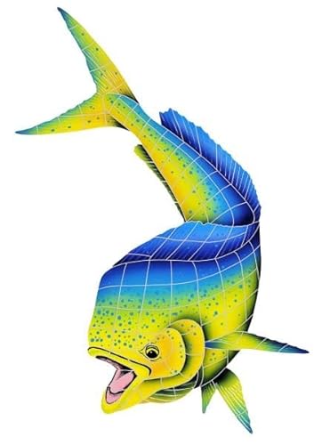 Artistry in Mosaics Mahi Left Facing Ceramic Swimming Pool Mosaic