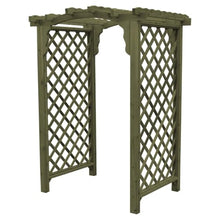 Keystone Amish Co. Newberry Cedar Garden Arbor, Heavy Duty Outdoor Wooden Archway Trellis for Climbing Plants, Amish Crafted, Made in USA, 4-Foot, Linden Leaf Stain