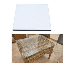 Hoiweqr Rectangle/Square Glass Table Top - Tempered - 8mm Thick - Flat Polished Glass, Tempered Glass Table Top Replacement Thickened Table Surface, Long Lasting Clear Glass(100x100cm)