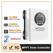 MPPT Solar Charge Controller 60A 120A Solar Panel Solar Charge Regulator 12V-96V Battery Max PV Input 230V(MPPT-120A)