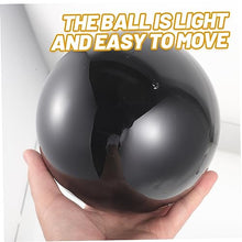 DULAI Mirror Finish Garden Ball,Gazing Balls, Garden Reflective Ball Outdoor Stainless Steel (Color : Black, Size : 480mm)