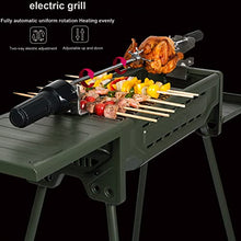 JKSVTF Outdoor Folding Portable BBQ Grill Home Barbecue Grill Two-Way Fully Automatic Electric Fork Camping Charcoal Barbecue
