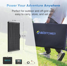 ACOPOWER 200W Mono Lightweight Portable Solar Panel Kit, 200 Watt Solar Suitcase, Waterproof 20A 12V LCD Charge Controller for Camping , RV, Black
