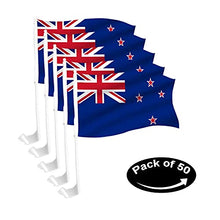 Mexico Car Flag Window Clip Flag 18” X 12” Including Poles for Patriotic, Sports Events, Parades (Premium - Double Side Printing, Premium - Double Side Printing, Pack of 50)