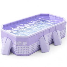 Rectangular Thickened PVC Above-Ground Swimming Pool Purple-3m/10ft