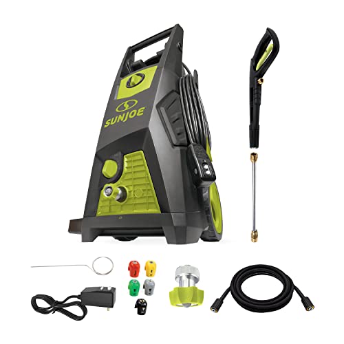 Sun Joe SPX3550 Max Brushless Induction Electric Pressure Washer w/ 5-Quick Connect Nozzles, Detergent Tank, Cleans Cars, Patios, Decks, Sidewalks & More
