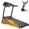 THERUN Incline Treadmill 300 lbs Weight Capacity Folding Treadmill 0-15% Auto Incline Orange-Black