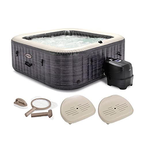 Intex PureSpa Plus Greystone Inflatable Square Hot Tub Maintenance Kit Gray