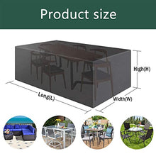 QIAOH Outdoor Furniture Covers Waterproof Rectangle 27.2x27.2x48in, Garden Furniture Covers Garden Furniture Cover Patio Set Cover Waterproof 420d Oxford Fabric Rectangular,Outdoor Table Cover