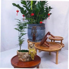 YYBOES Solid Wood Flower Stand Plant Pedestal Wooden Crafts Rustic Plant Stand Bonsai Pot Pedestal Wood Pedestal Stand Household Vase Stand Flower Pot Holder Planter Stand for Home