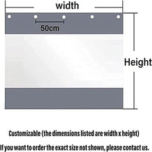 GJZDPMY Waterproof Outdoor Curtains - Clear Tarpaulin Cover Tear-Resistant Plastic Sheeting for Windows 2.8x3m Cold Weather Protection Perfect for Patios & Decks