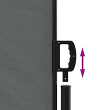 ZQQLVOO Retractable Side Awning Anthracite Steel 86.6 x 472.4 in Manual Operation Weather-Resistant UV Protection for Patio Balcony Shade Privacy