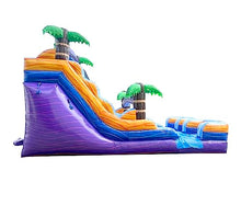 TentandTable 15FT Commercial Inflatable Double Water Slide, Tropical Purple