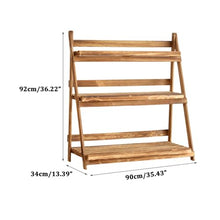 JOTDPFRYK Wood 3-Tier Corner Plant Stand Shelves Indoor Outdoor Flower Rack Furniture Potted Plant Holder Modern Rustic Display Rack Foldable Plant Shelf Simple Retro Flowerpot Stand for Patio Home