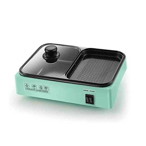 TEOYETTSF Multifunctional Korean Smoke Free Dormitory, Grilled Hot Pot, Barbecue, Household Electric Grill, Baking Machine