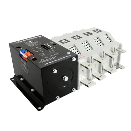 YES1-400NA Single Phase Dual Power ATS PC Class 250A 315A 400A 220V 380V 2P 3P 4P Automatic Transfer Switch for Generator (Color : 315A, Size : 3)