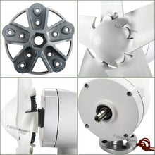 Wind Turbines, 5 Blade Professional Wind Turbines Small Windmill Generator 12000W Industrial, Solar and Wind Power Parts and Accessories, 3 Phase AC Permanent Magnet Generator,Red-12V